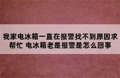 我家电冰箱一直在报警找不到原因求帮忙 电冰箱老是报警是怎么回事